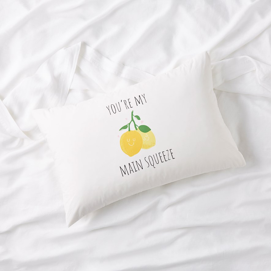 Main Squeeze Valentine's Day Text Pillowcase