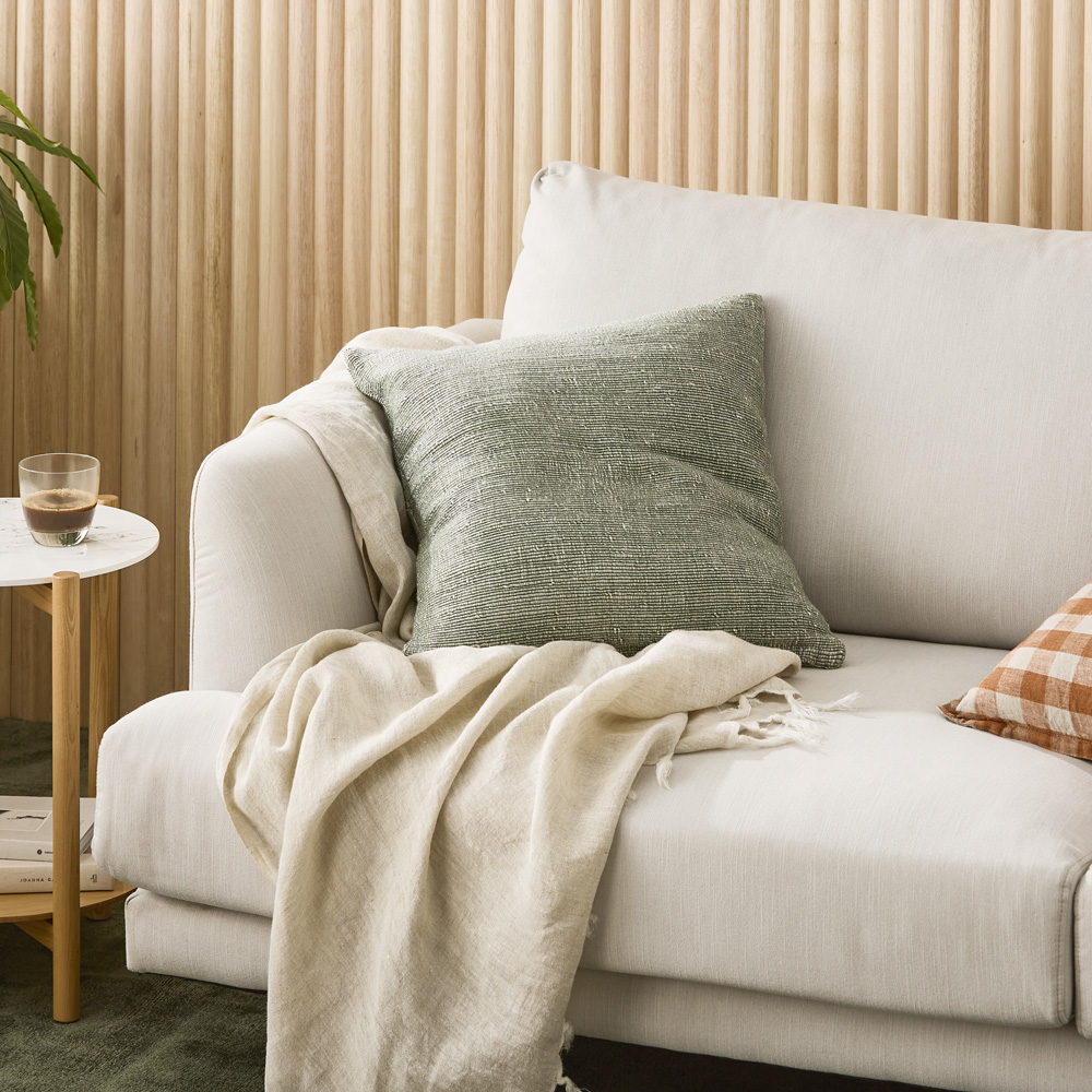 Caspian Green & White Cushion