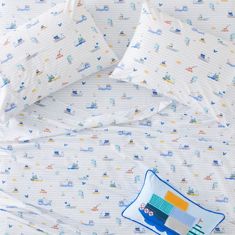 Set Sail White Sheet Set