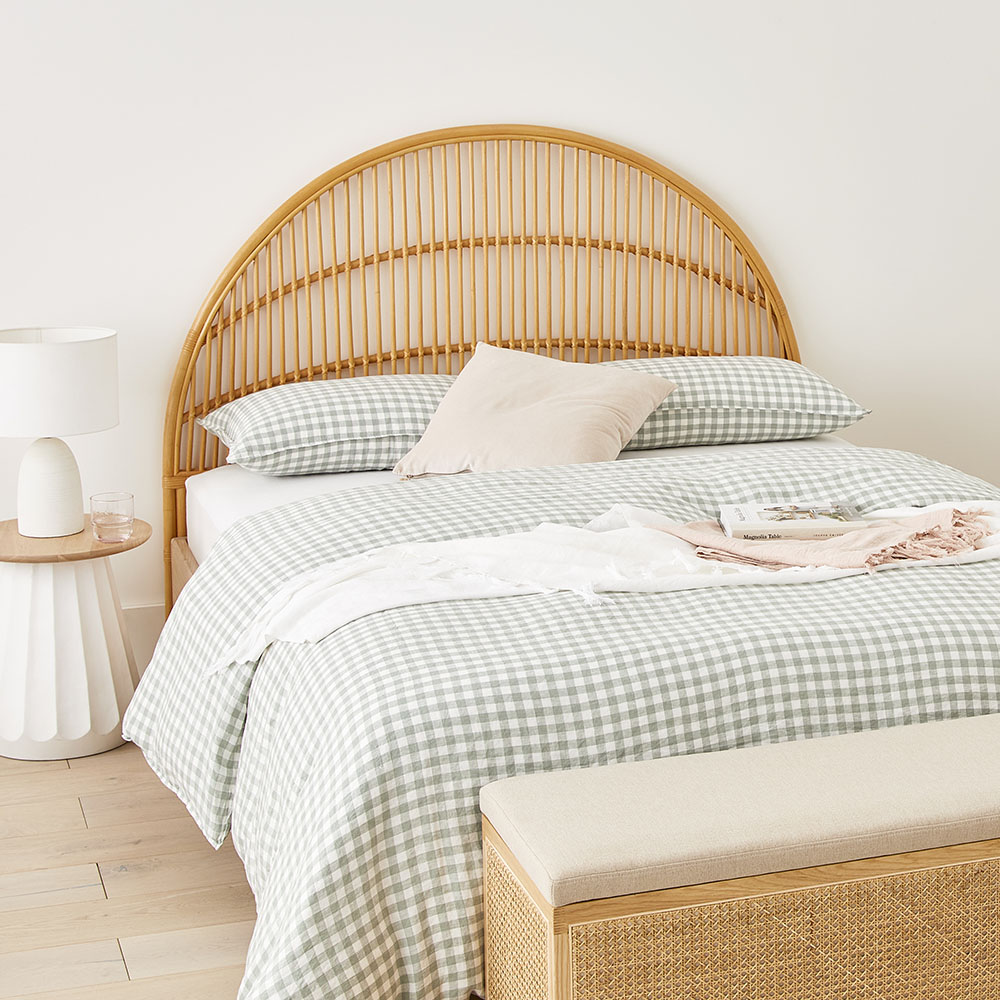 Lorne Honey Rattan Bedhead