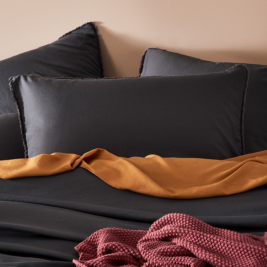 Bamboo Linen Coal Pillowcase