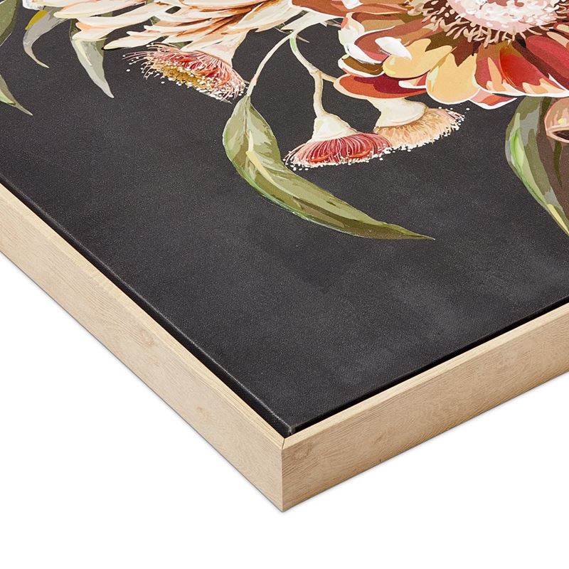 Native Arrangement Graphite Blooms Canvas