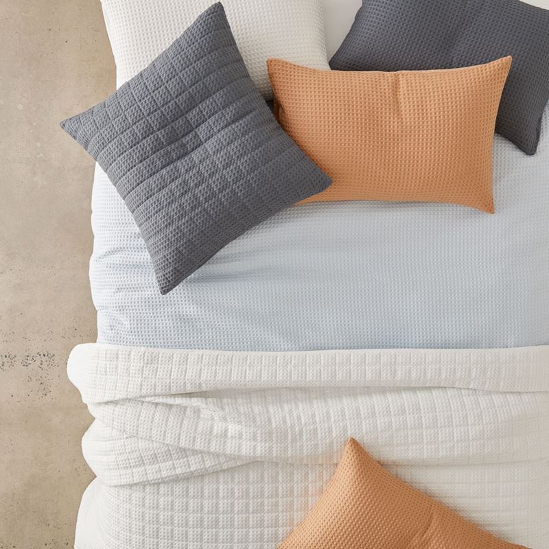 Windsor Waffle Blue Quilt Cover Set + Separates