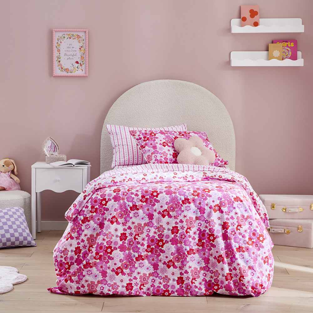 Make It Bloom Pink Quilt Cover Set