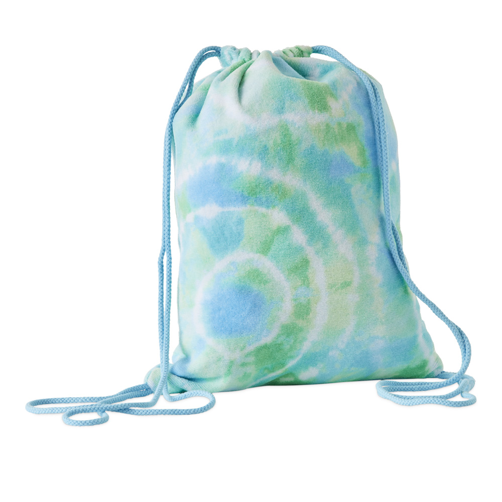 Kids Tie Dye Blue Terry Beach Bag