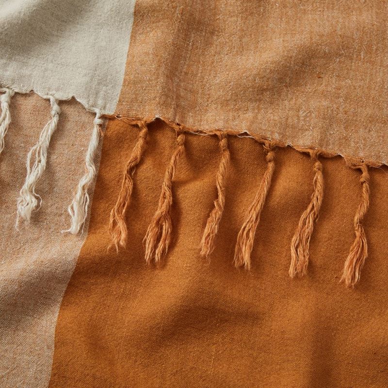 Malmo Spice Check Linen Throw