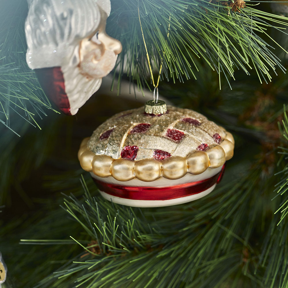 Vintage Glass Cherry Pie Decoration