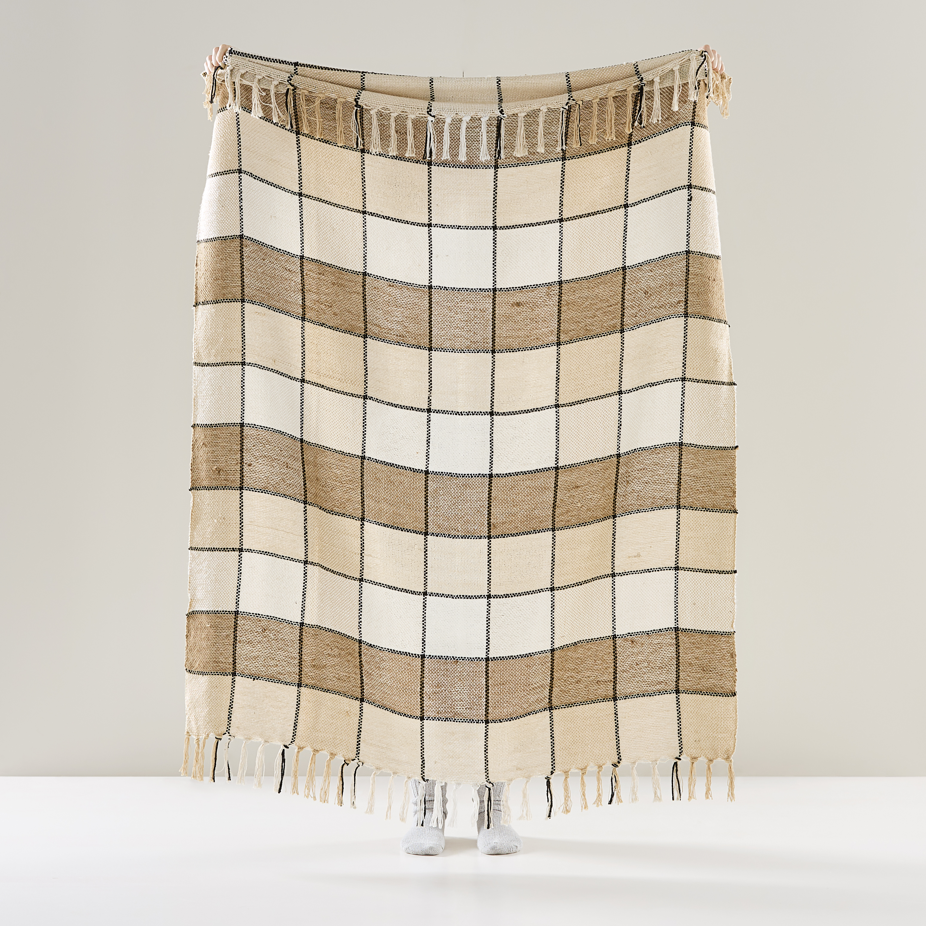 Coogee Brown Check Throw
