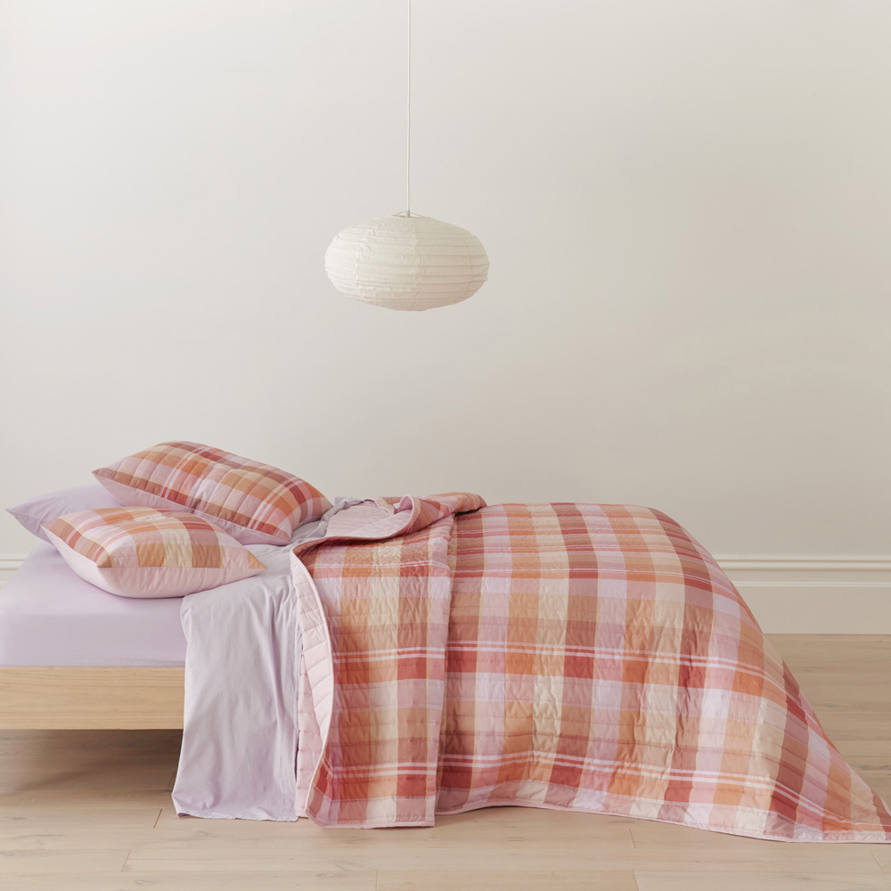 Sunset Check Quilted Coverlet Separates