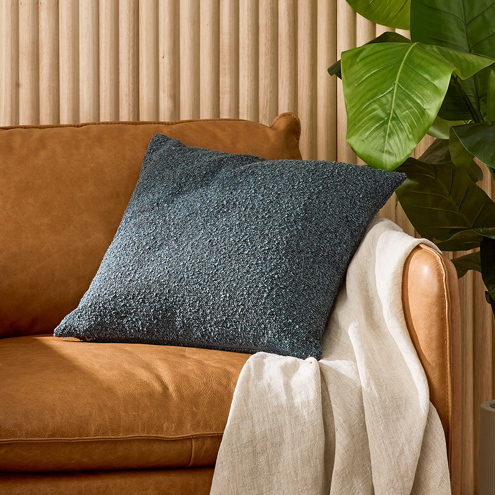 Otis Storm Blue Boucle Cushion