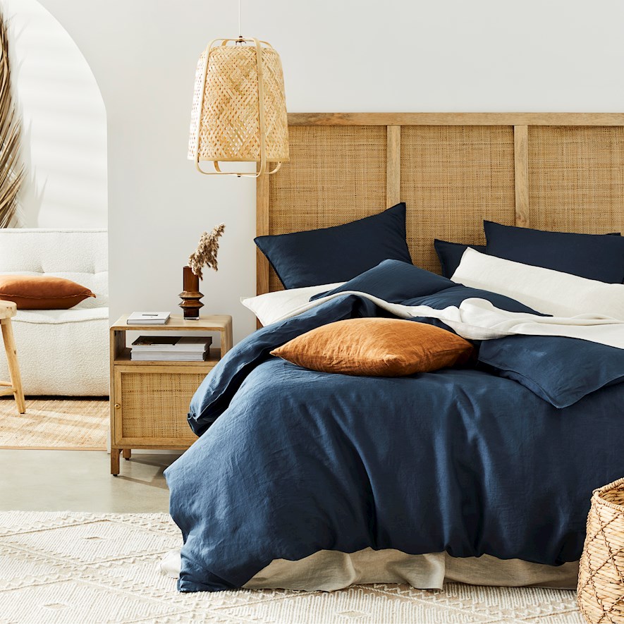 Vintage Washed Linen Old Navy Quilt Cover Separates