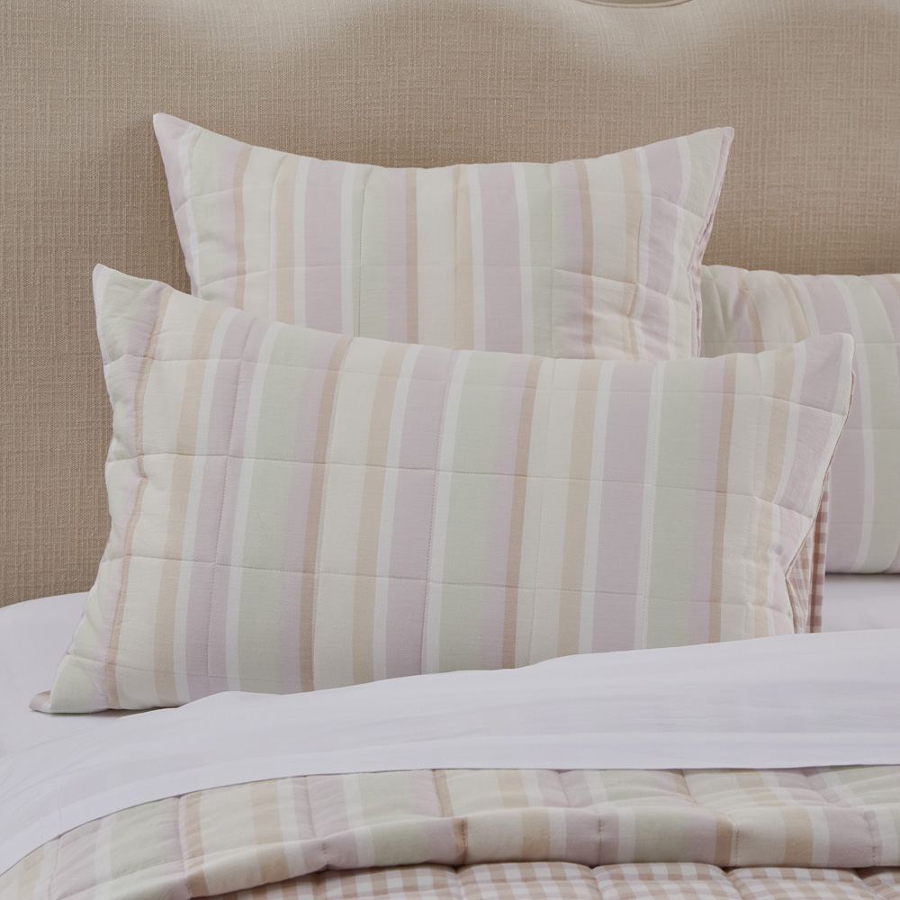 Neapolitan Stripe Quilted Pillowcases