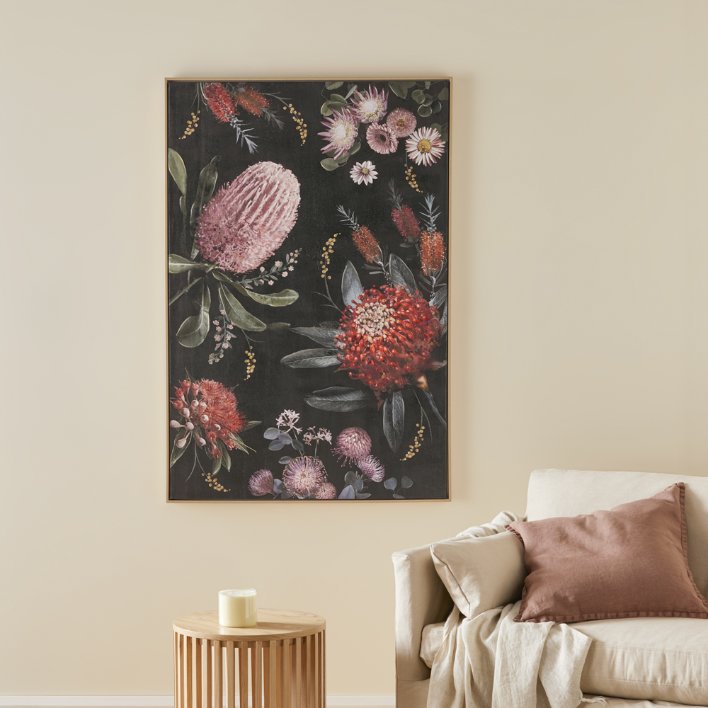 Botanist Midnight Banksias Canvas