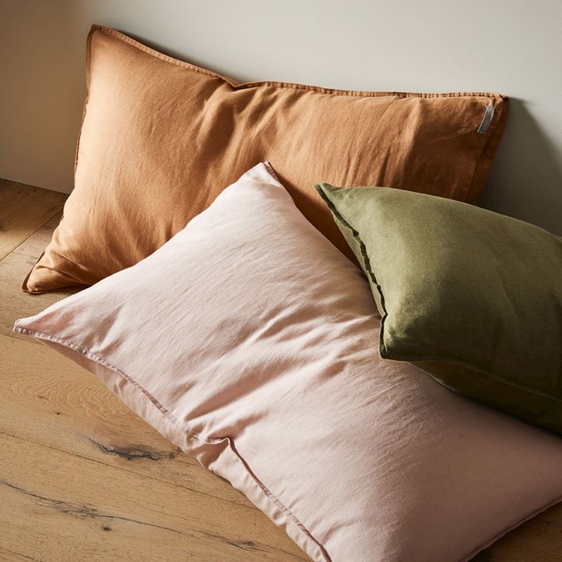 Vintage Washed Linen Caramel Sheet Set