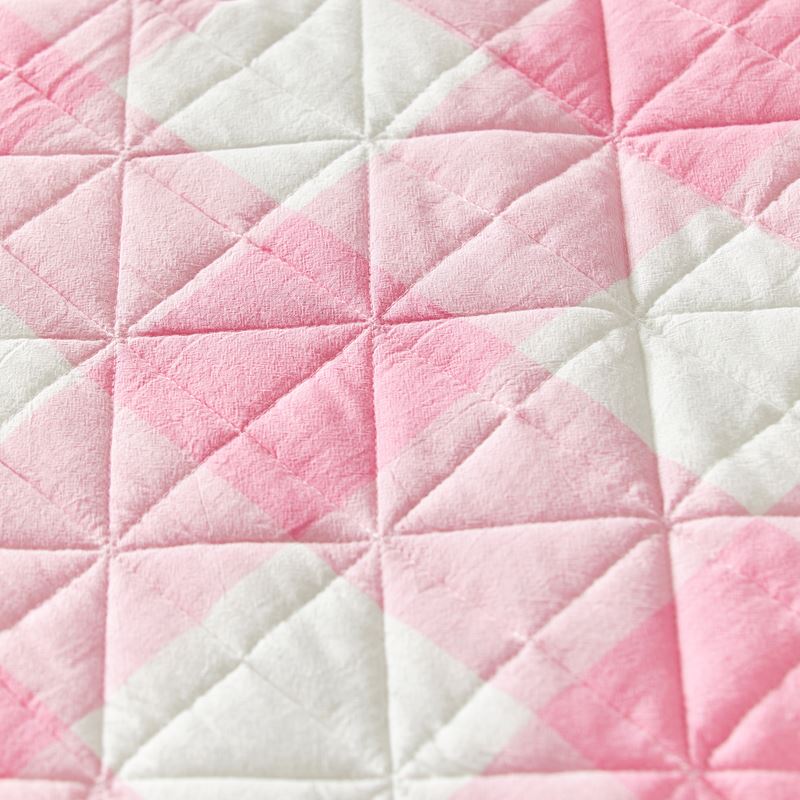 Yarn Dyed Bubblegum Pink Gingham Quilt Cover Set