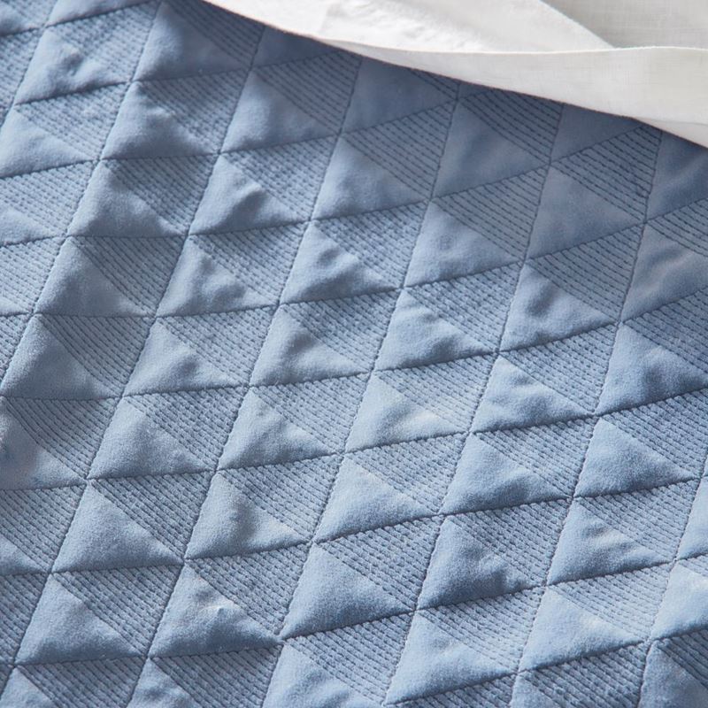 Cairo Slate Velvet Quilted Pillowcase