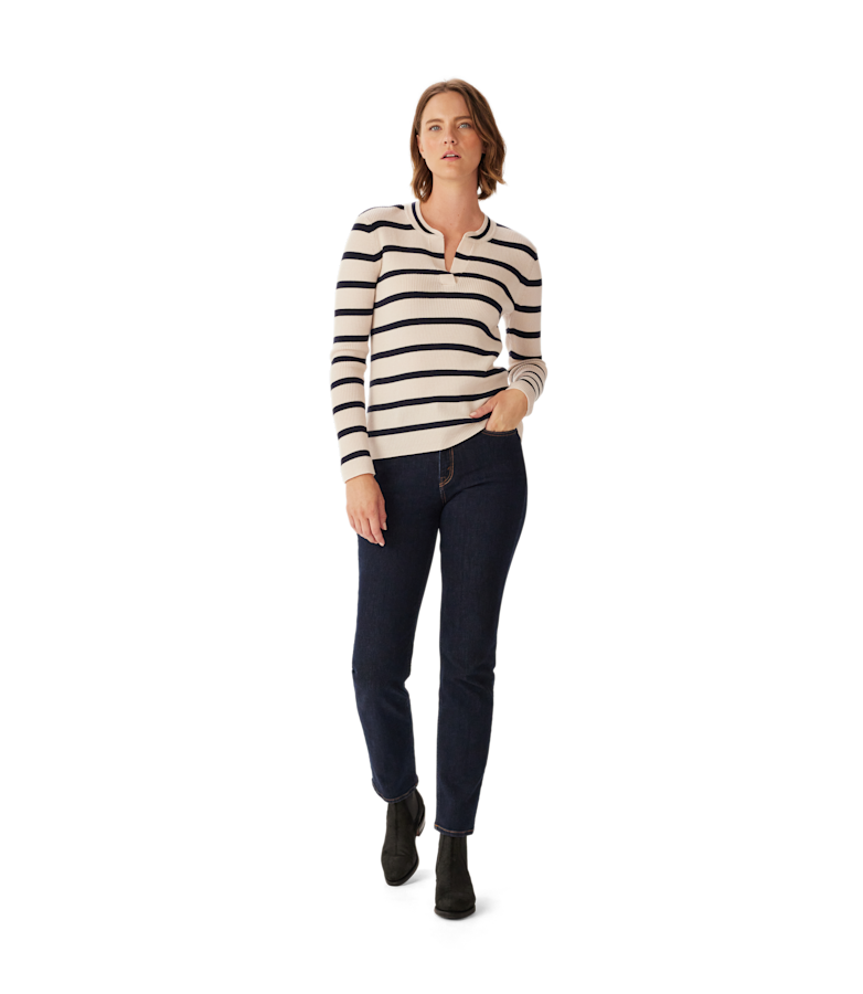 Stanwell Henley merino knit