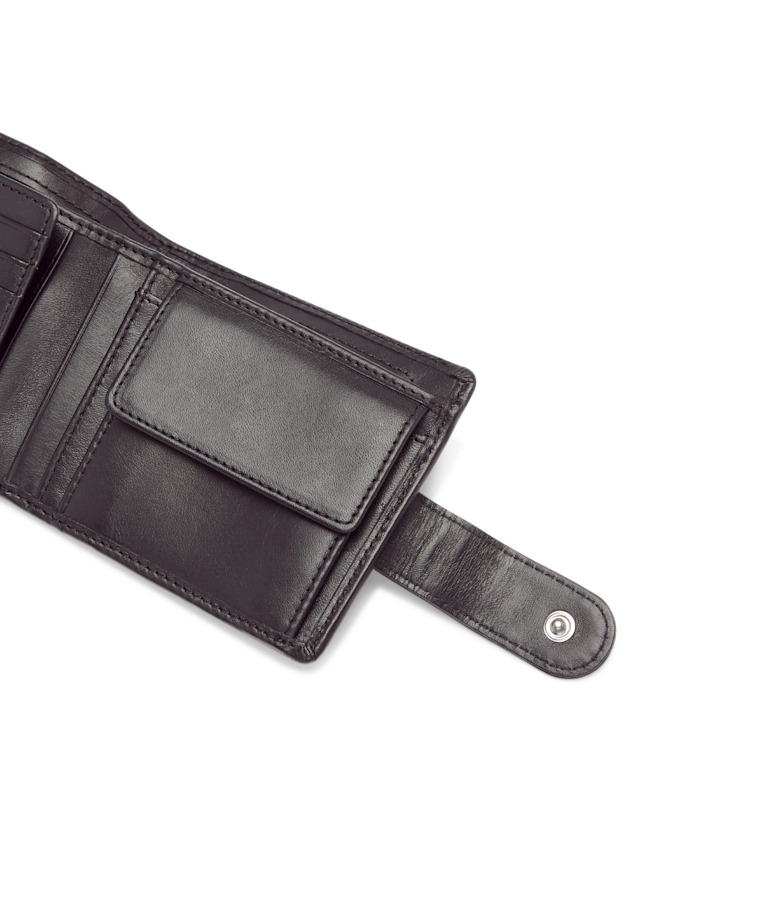 Wallet with coin pocket & tab