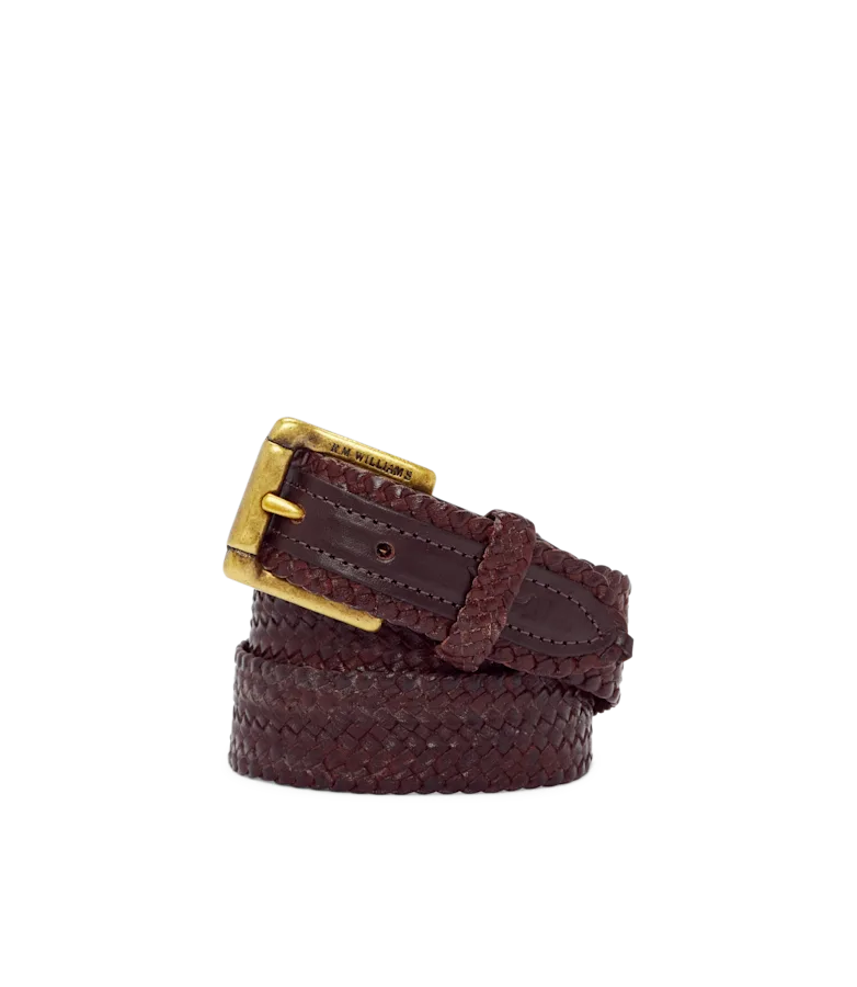 Slim Plaited Buckle belt