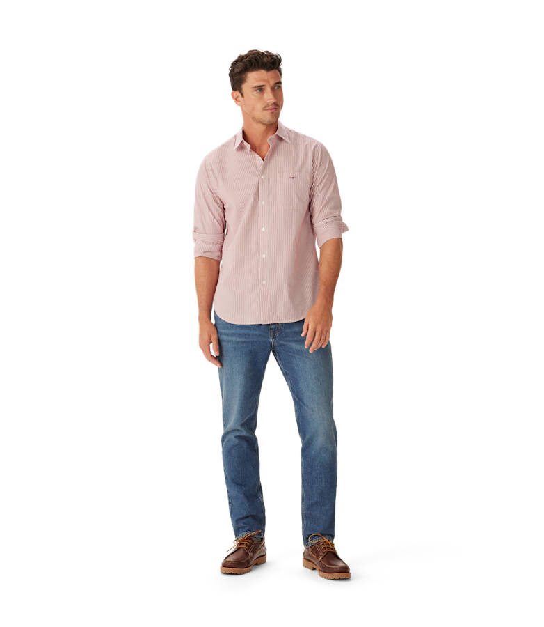 Regular poplin stripe shirt
