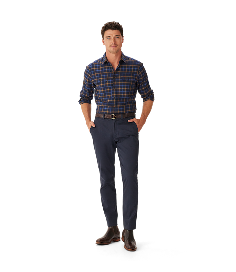 Regular twill check shirt