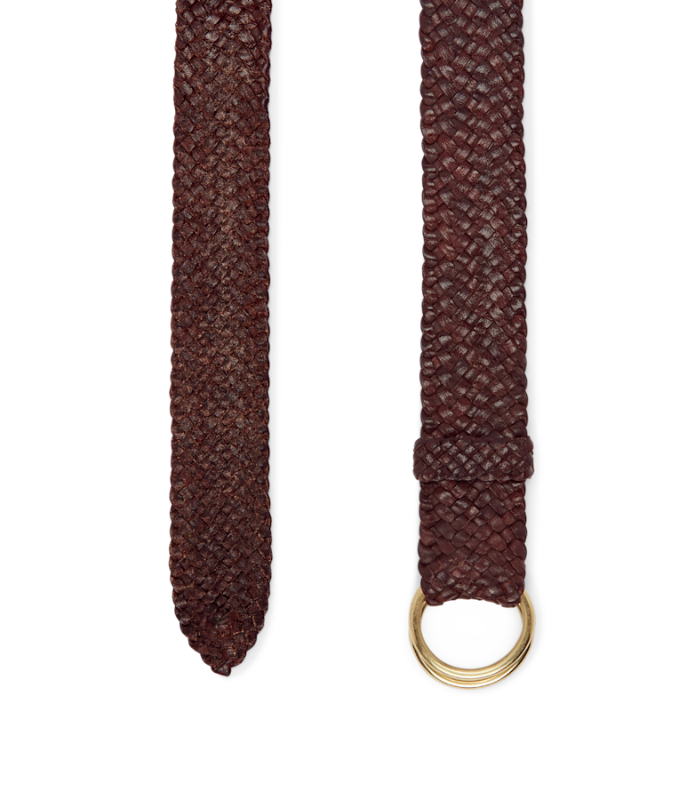 Slim Plaited O Ring belt