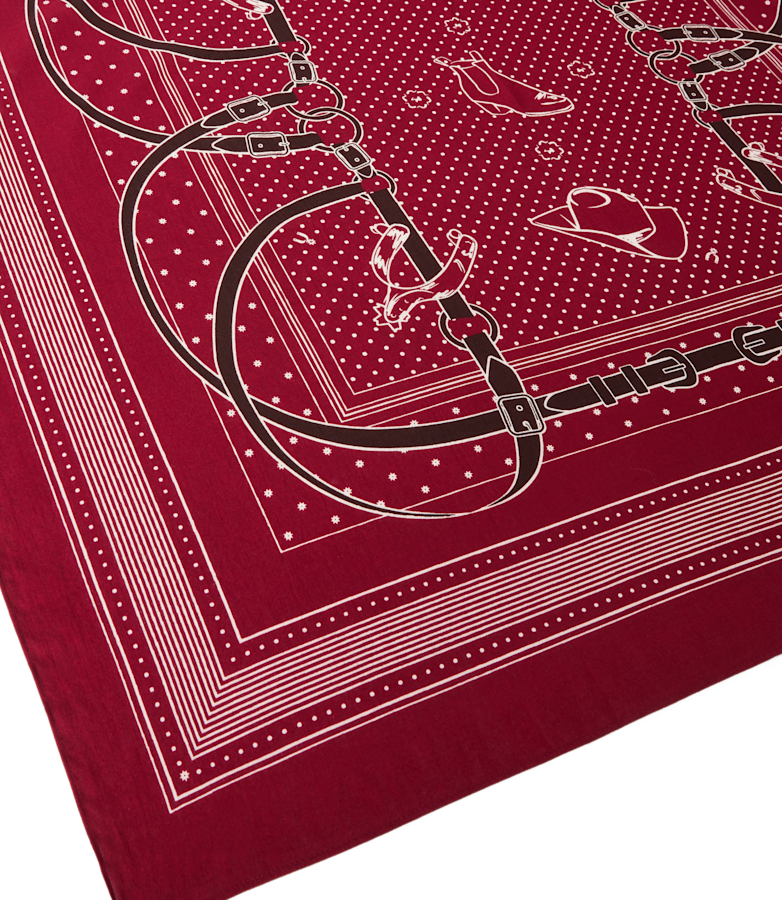 Drawn bridle cotton scarf