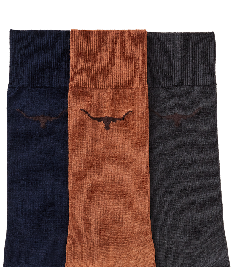 Longhorn sock 3 pack