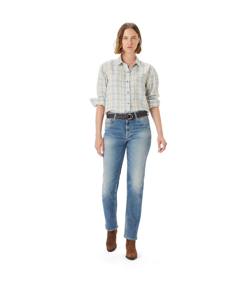 Hopeland check linen shirt