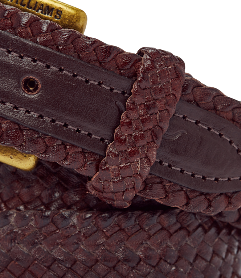 Slim Plaited Buckle belt