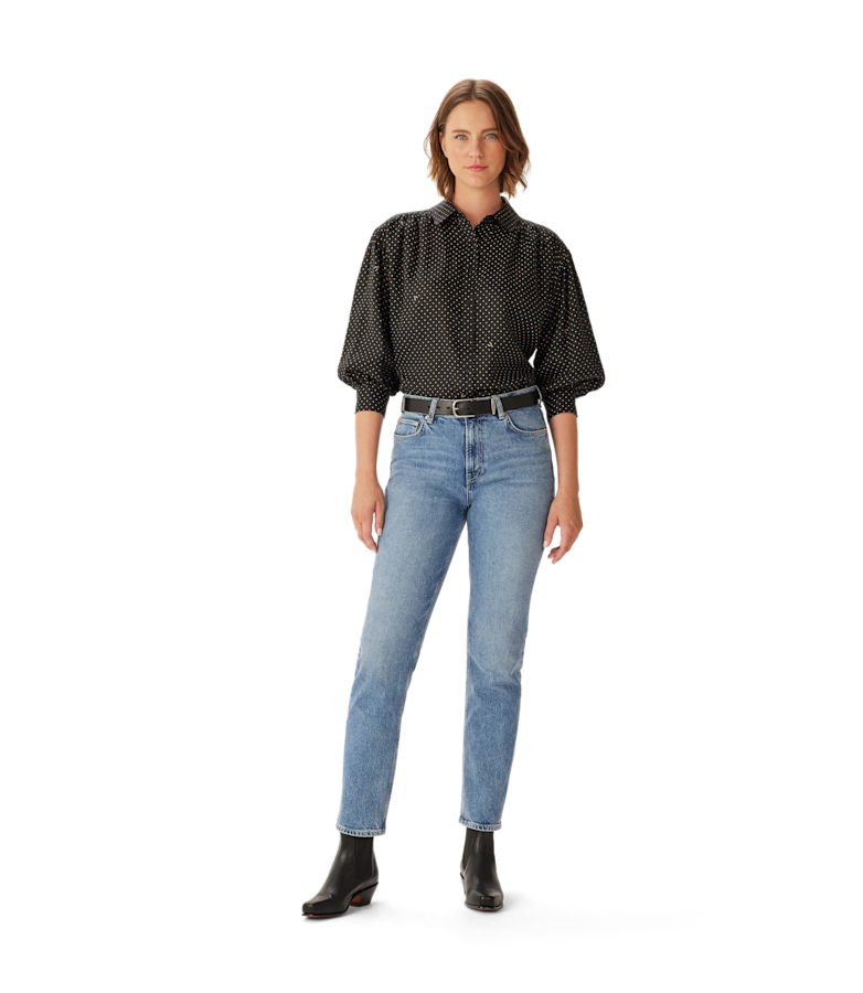 Paris printed linen shirt