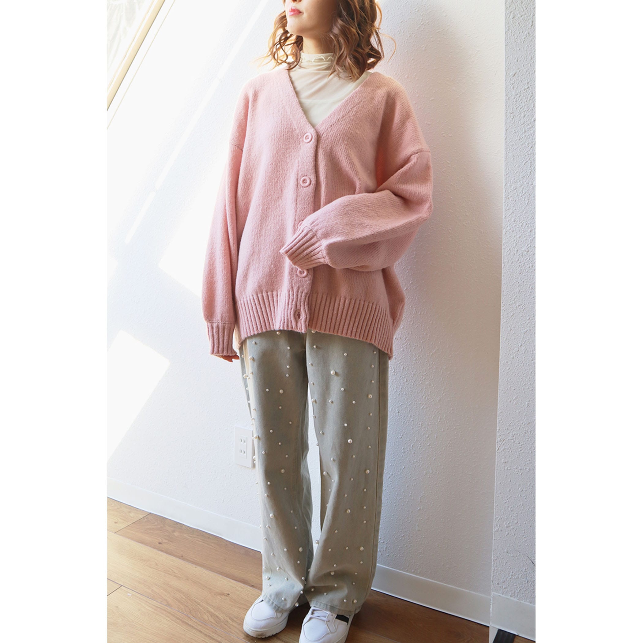 パール付きデニムパンツ