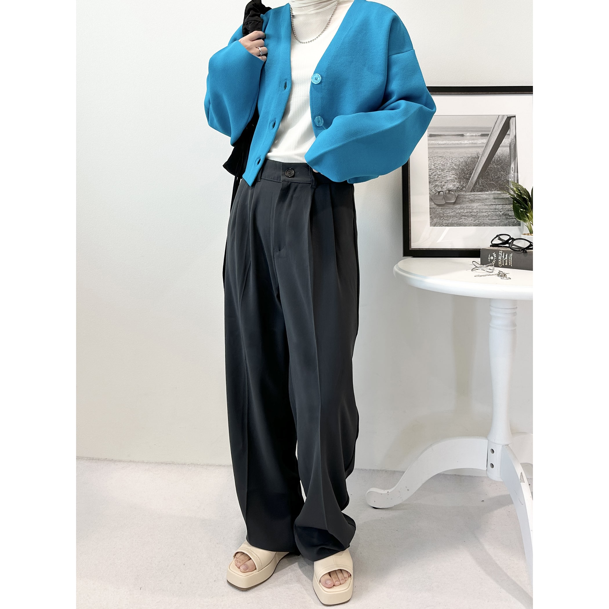 センタープレスタックパンツ