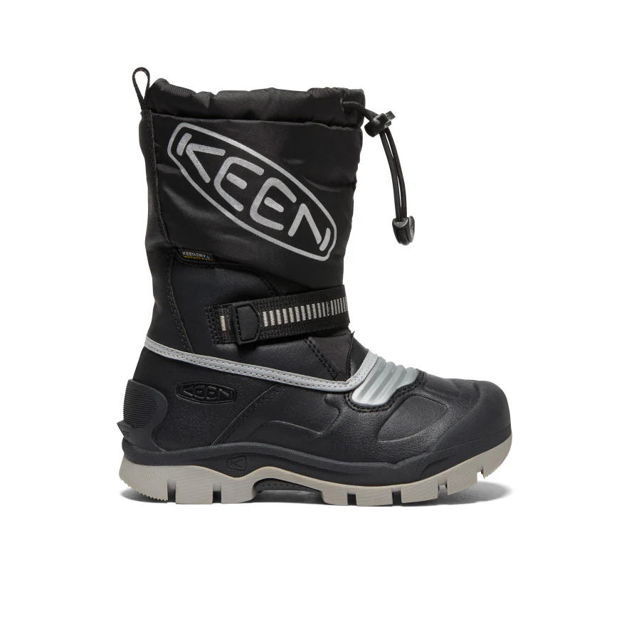 リトルキッズ スノー トロール ウォータープルーフ 防水ウィンターブーツ | Black/Silver
