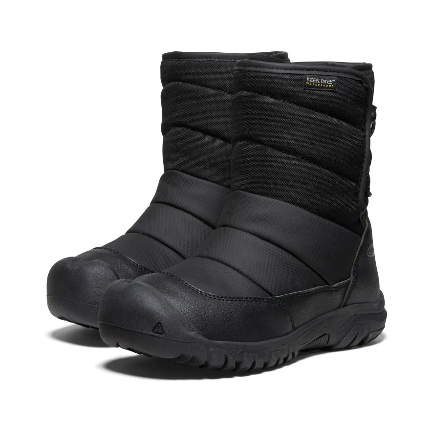 ビッグキッズ パフライダー ウォータープルーフ 防水ウィンターブーツ  |  Black/Steel Grey