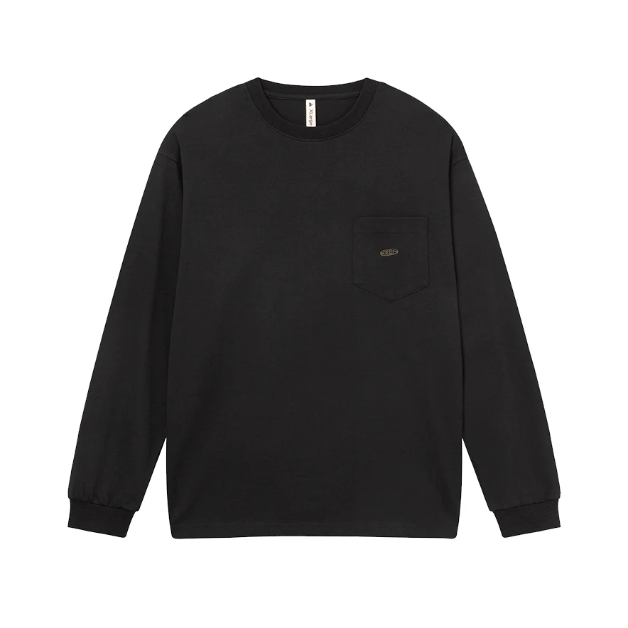 オーシーアールピー ポケット ビッグ ロング スリーブティー フッド ティーシャツ | Black/Dark Olive