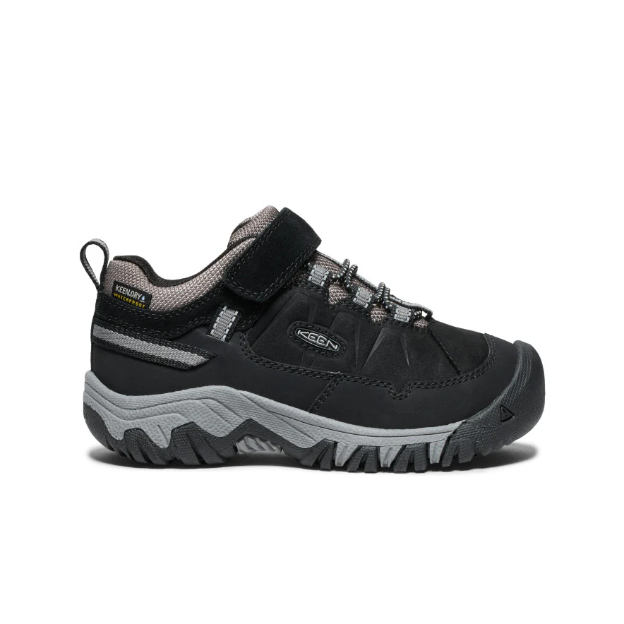 リトルキッズ ターギー フォー ロー ウォータープルーフ 防水ハイキングシューズ | Black/Steel Grey