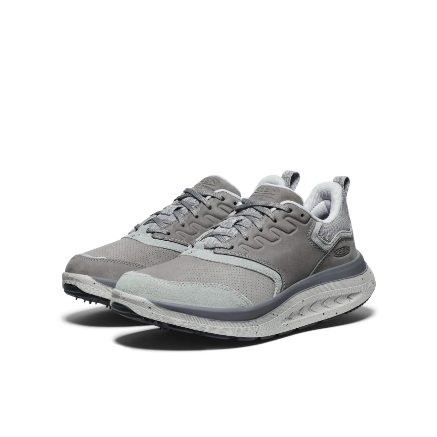 メンズ ダブルケー400 レザー ウォーキングシューズ KEEN x ENGINEERED GARMENTS  |  Alloy/Steel Grey