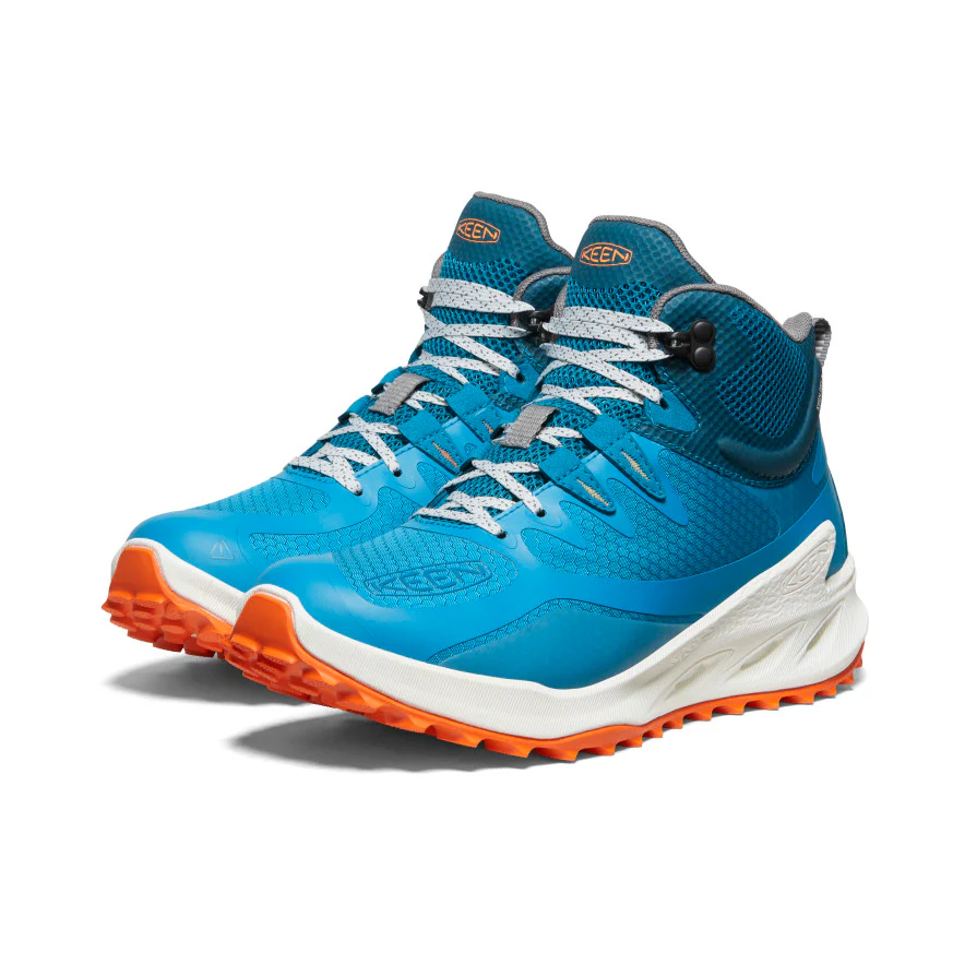 ウィメンズ ザイオニック ミッド ウォータープルーフ 防水ハイキングシューズ | Fjord Blue/Tangerine