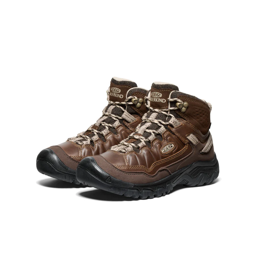 ウィメンズ ターギー フォー ミッド ウォータープルーフ 防水ハイキングシューズ KEEN x HIKERKIND  |  Dark Earth/Dark Earth