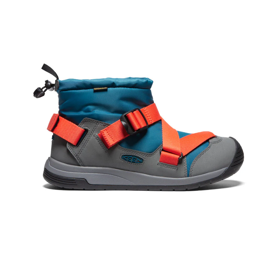 メンズ フッドゼラ ウォータープルーフ 防水ウィンターブーツ | Blue Coral/Orange