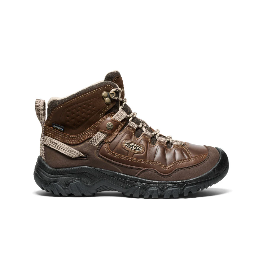 ウィメンズ ターギー フォー ミッド ウォータープルーフ 防水ハイキングシューズ KEEN x HIKERKIND  |  Dark Earth/Dark Earth