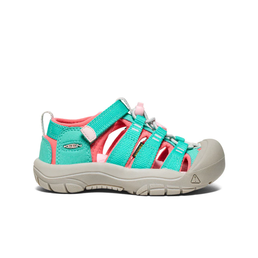 リトルキッズ ニューポート エイチツー サンダル  |  Bright Aqua/Giggle Pink