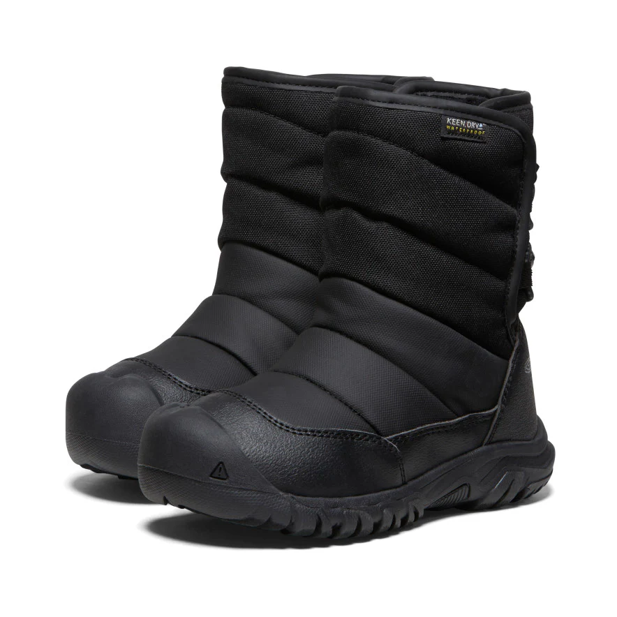 リトルキッズ パフライダー ウォータープルーフ 防水ウィンターブーツ | Black/Steel Grey