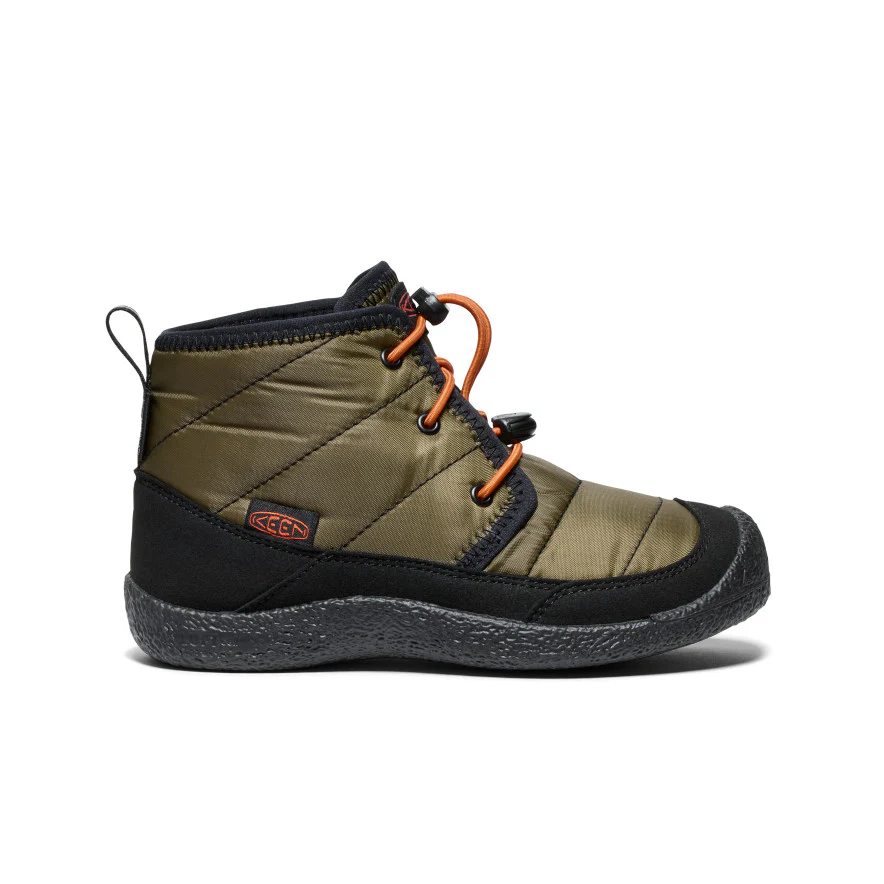 ビッグキッズ ハウザー ツー チャッカ ウォータープルーフ 防水ウィンターブーツ  |  Dark Olive/Gold Flame