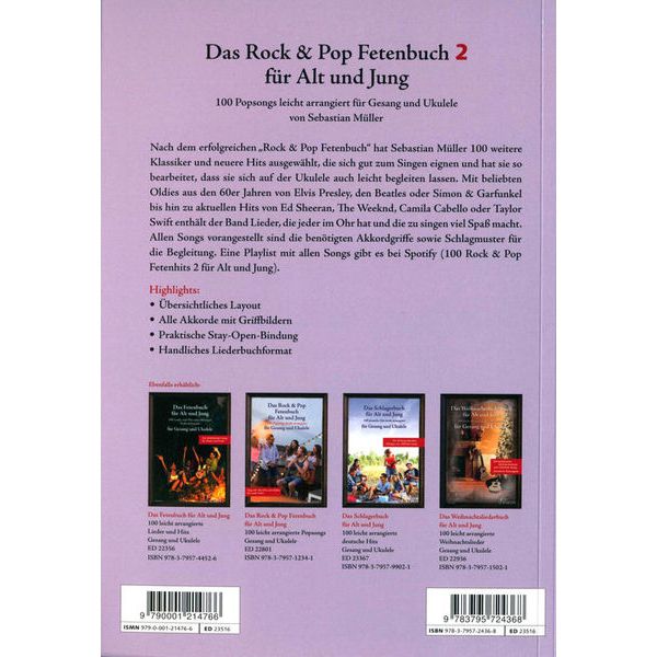 Schott Rock & Pop Fetenbuch Ukulele 2