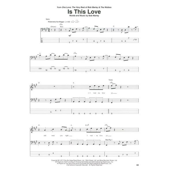 Hal Leonard Bob Marley Bass Collection