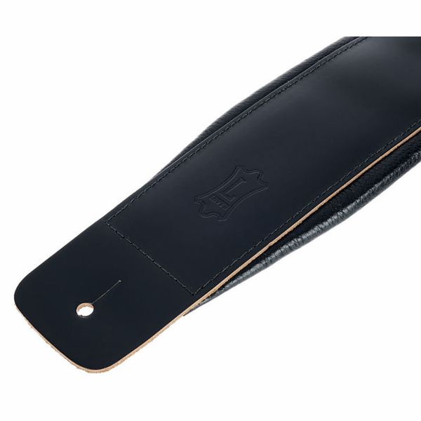 Levys Padded Leather Strap 3" BK