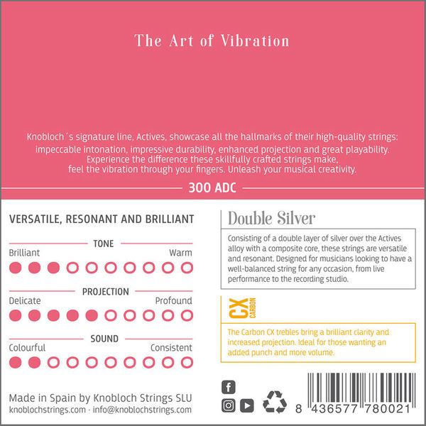 Knobloch Strings Double Silver Carbon CX 300ADC