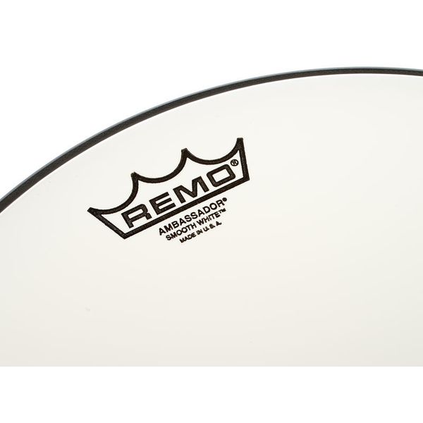 Remo 13" Ambassador Smooth White